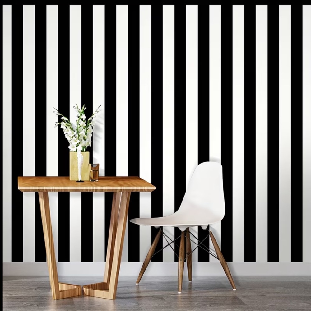Black and White Striped Wall Decor
